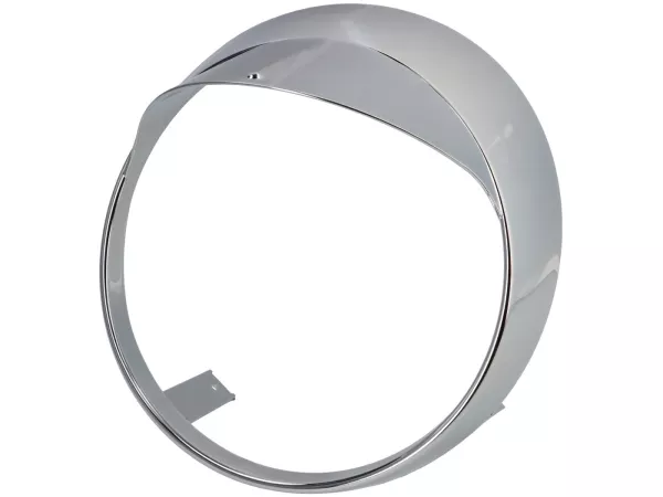 Headlight rim with visor -MOTO NOSTRA Vespa GTS Keyless, 125 (ZAPMD3202, ZAPMD3203), Vespa GTS 300 HPE (ZAPMD3103, ZAPMD3104) - chrome