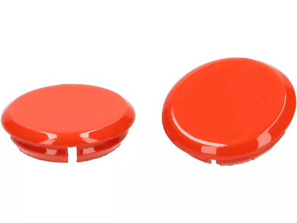 Pair of covers for mirror hole -Moto Nostra,  Orange Impulsivo (A11)- Vespa GTS 125-310 Keyless Basic, Super, Super Sport, Super Tech