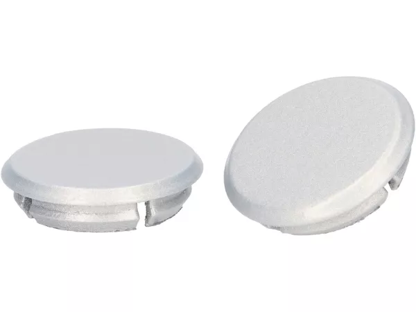 Abdeckkappen-Set Spiegellöcher -Moto Nostra, Grigio Entusiasta (G23)- Vespa GTS 125-310 Keyless Basic, Super, Super Sport, Super Tech