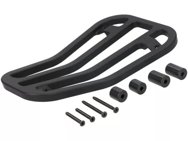 Floor board rack CNC -MOTO NOSTRA- Vespa Primavera 50-150cc, Sprint 50-150cc - matt black anodised