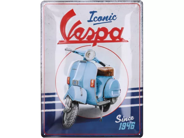 Advertising sign -Nostalgic Art- Vespa, Vespa Iconic Since 1946, 30x40cm