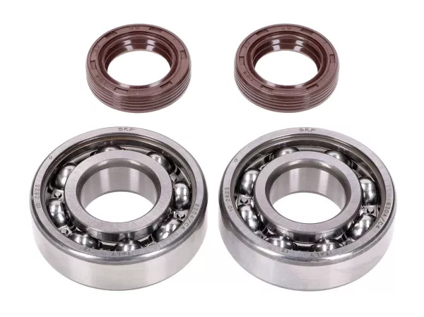 Juego de cojinetes del cigüeñal -NARAKU- SKF / FKM Premium C4 jaula metálica para Peugeot horizontal