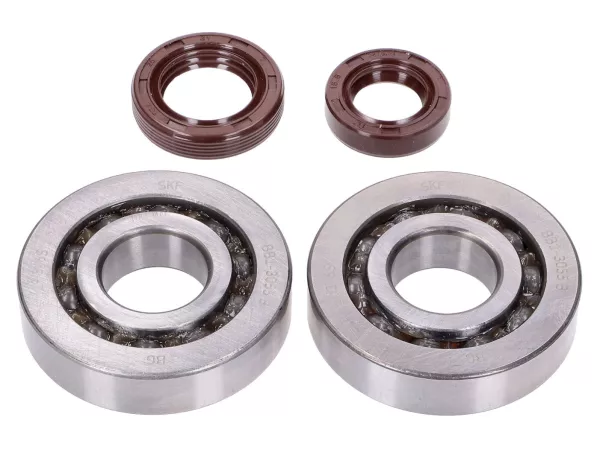 crankshaft bearing set -NARAKU- SKF, FKM Premium C3 metal cage for Kymco, SYM vertical