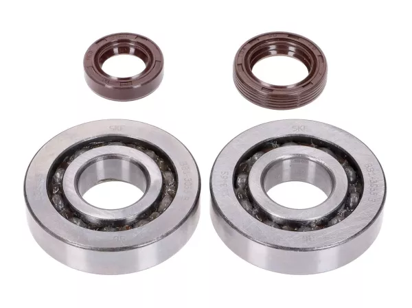crankshaft bearing set -NARAKU- SKF, FKM Premium C3 for Peugeot vertical Euro1