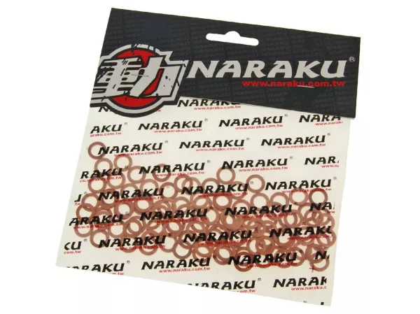 Joint rondelle en cuivre -NARAKU- 6x10x1,5mm 100 pièces