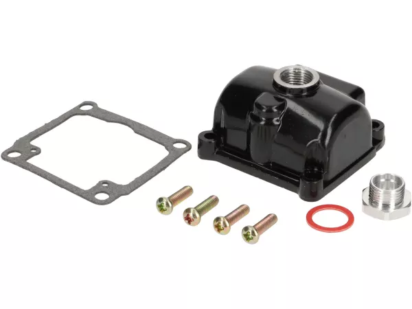 float chamber with drain plug -NARAKU- Racing black for carburettor type PHBG