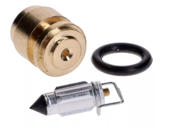 Float needle set with seat -NARAKU- for Mikuni carburetor 2-stroke (vehicles with fuel pump)