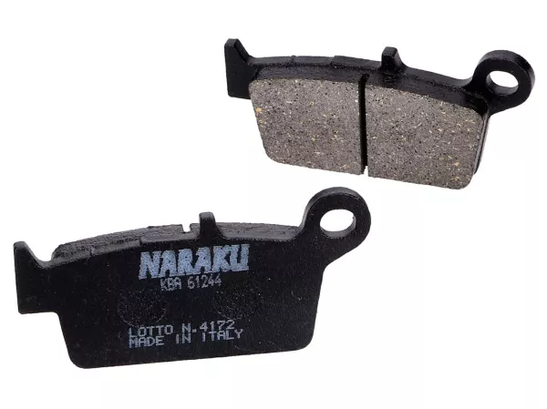 Kampas rem -NARAKU- organik untuk Kymco Curio, Fever ZXI, ZXII, KB50, Top Boy, Honda Lead, Shadow