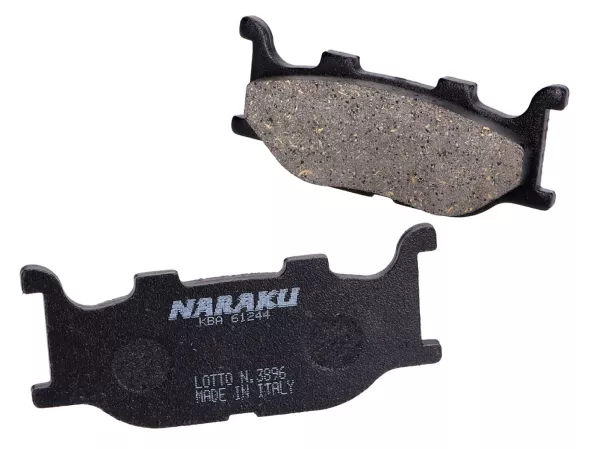 Plaquettes de frein -NARAKU- bio pour Italjet Jupiter, Yamaha Majesty, MBK Skyliner
