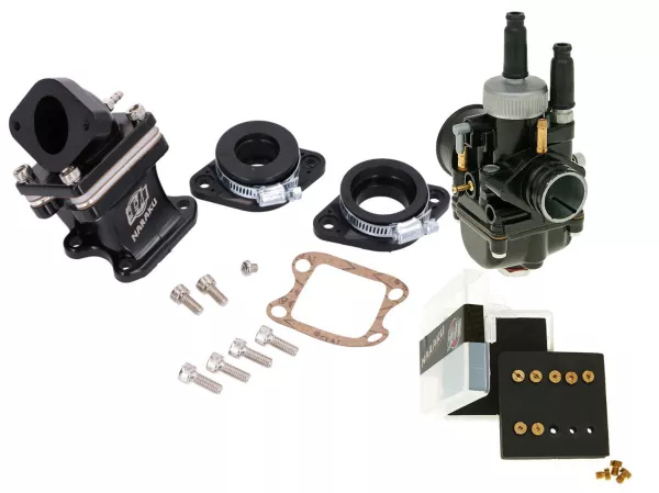 intake system kit -NARAKU- Big Valve V.2 w/ 21mm carburetor for Honda Dio, Peugeot Speedfight, Kymco DJ, upright