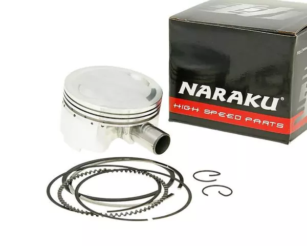 Piston complet -NARAKU- 180ccm 63mm forgés pour GY6, Kymco AC
