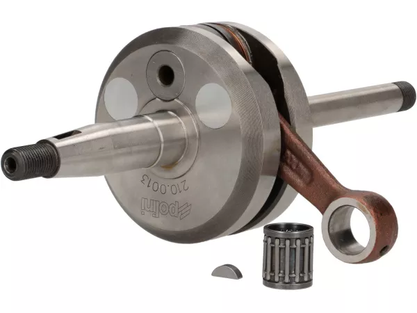 Crankshaft -POLINI- full circle web - Peugeot 103, Vogue - electr.
