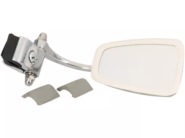 Mirror -Ulma Style, leg shield clamp mirror- chrome, rectangular - right
