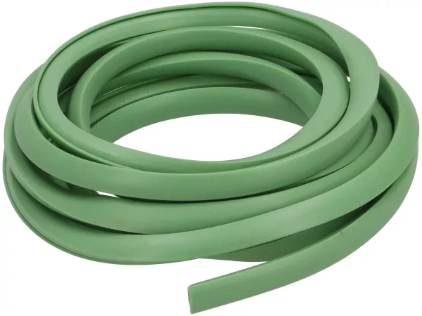 Rubberen zijafdekkingen -PREMIUM- Vespa Acma 125/150 GL, breedte 10mm, lengte 3100mm, smal, groen RAL 6021.