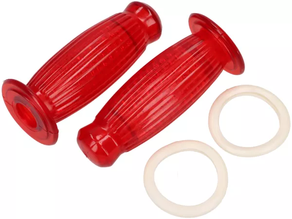 Puños Vespa 125 VNB VB1 VBA VBB , 20 mm, I 120mm, goma roja trans