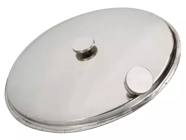 Reservetank in de reservewielhouder achter het beenschild -PREMIUM 5 liter- Vespa GS 150 (VS1T, VS2T, VS3T, VS4T, VS5T), GS3 - gepolijst roestvrij staal