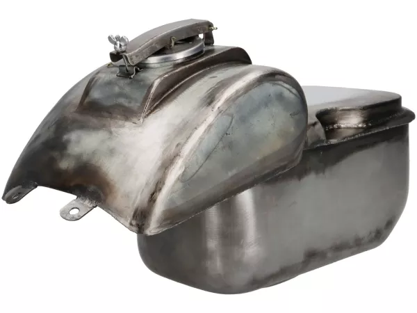 Fuel tank -PREMIUM, oiled sheet metal, Sei Giorni Sport- Vespa Wideframe VM, VN1, Hoffmann HC, ACMA, VL1- without hump - 9 litres