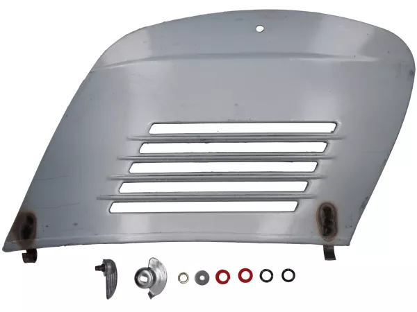 Side panel rhs -PREMIUM- Vespa Smallframe from 1965 onwards - V50 Special (V5A2T, V5B1T, V5B3T), PV125 (VMA2T), ET3 (VMB1T), V50 Elestart, SS50, SS90, 90 Racer, V50 (V5A1T from no. 92877), V50 S (V5SA1T from no. 15325), V90 (from no. 22234) - with lever