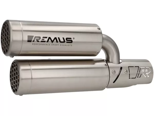 Silencer -REMUS Double MESH - Vespa GTS Super HPE 300 (Euro 5, ZAPMD3100, ZAPMD3101, ZAPMD3101) -stainless steel brushed