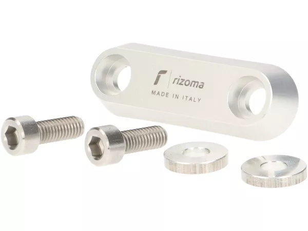 Capot porte bagages/poignées de passagers arrière -RIZOMA- Aluminium CNC - argent - Vespa GTS 125-310 Keyless