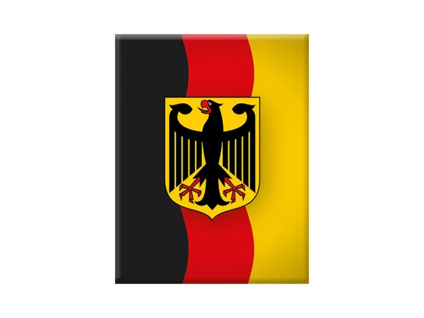 Adesivo - Gel 3D -V-EMBLEM- Bandiera Germania - nero - rosso - oro