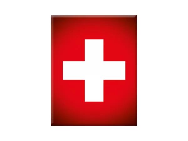 Adesivo - Gel 3D - V-EMBLEM- Bandiera Svizzera - rosso