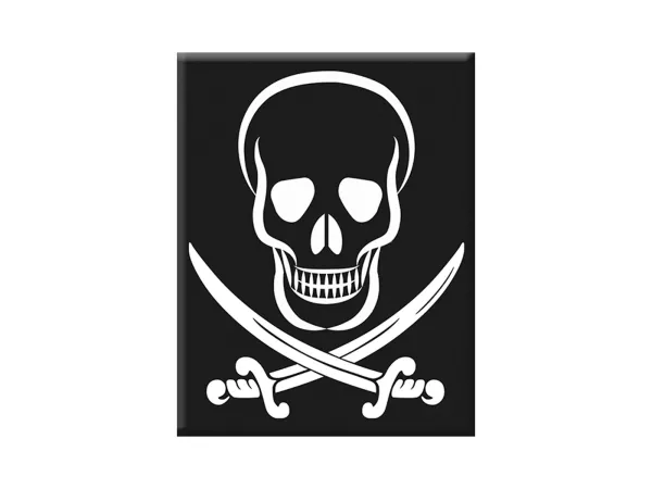 Adesivo - Gel 3D - V-EMBLEM - Teschio - nero