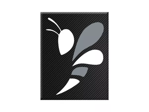 Adesivo - Gel 3D - V-EMBLEM- Grafica vettoriale vespa - carbonio