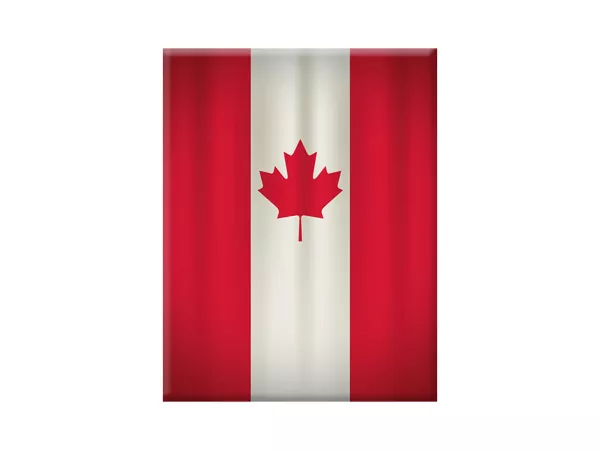Adesivo - Gel 3D - V-EMBLEM- Bandiera Canada - rosso