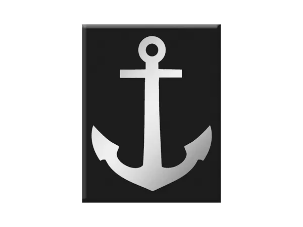 Adesivo - Gel 3D -V-EMBLEM- Ancora di barca - nero