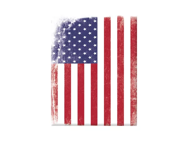 Adesivo - Gel 3D - V-EMBLEM- Bandiera U.S.A. - rosso