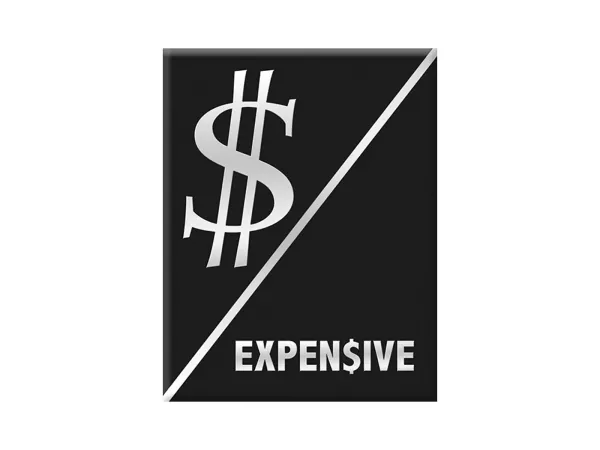 Adesivo - Gel 3D -V-EMBLEM- $ (Dollaro) / Costoso - nero