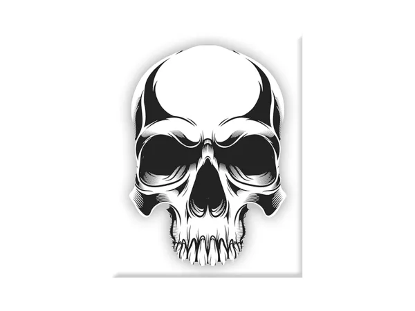 Adesivo - Gel 3D - V-EMBLEM - Teschio - bianco