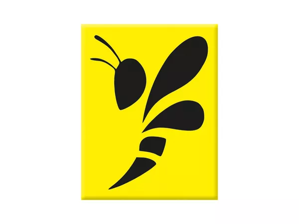 Adesivo - Gel 3D - V-EMBLEM- Grafica vettoriale vespa - giallo