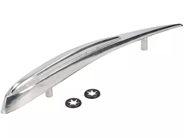 Mudguard crest -OEM QUALITY- Vespa V50, SR50, 50 SS, V90, 90 SS, V 100, PV125, ET3, Super, VBA1T, VBB1T - length=165mm, hole pitch=90mm