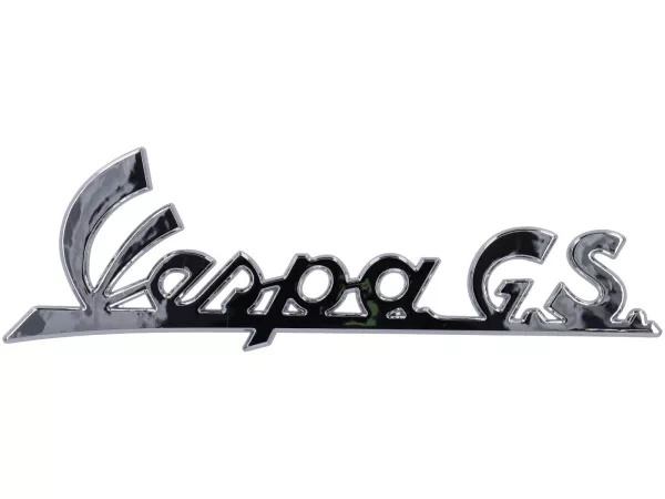Kentekenplaat belettering -OEM KWALITEIT- Vespa GS - Vespa GS150 / GS3 (vanaf 1955) - chroom, zelfklevend