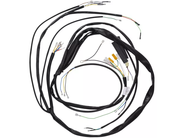 Wiring loom -PIAGGIO- Vespa P-range (Italian models) 1981-1983, with voltage regulator, with indicators,  without battery, AC horn, stator plate with 3 wires