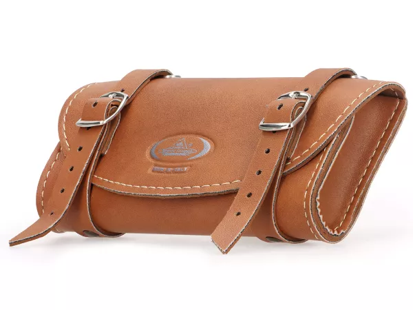 Werkzeugtasche - Satteltasche -SELLE MONTE GRAPPA- Piaggio, Vespa Ciao, SI, Bravo, Boxer, Grillo - braun