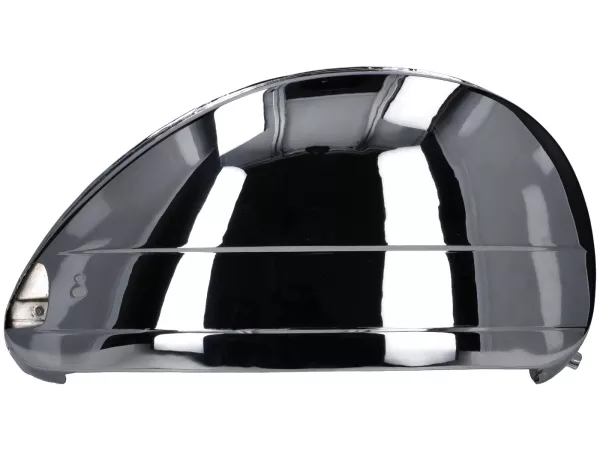 Side panel rhs -VESPA- Vespa PX80, PX125, PX150, PX200, T5 125cc (models with indicators) - external fastener - chrome plated