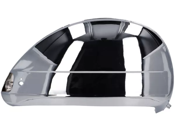 Seitenhaube rechts -VESPA- Vespa PX80, PX125, PX150, PX200, T5 125cc (Modelle mit Blinker) - Innenverschluss - verchromt