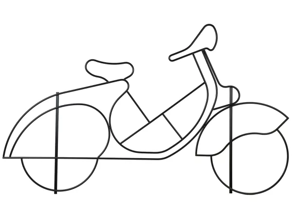Wire frame -Vespa Oldie, Made in Germany, approx. 126x76cm- wire Ø8mm, KTL coated, incl. ground spikes - can be used as a decorative element indoor/outdoor - for fairy lights, as a plant climbing frame, wall emblem or decorative element