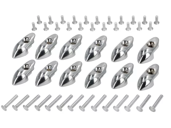 End cap set footboard stripes -CIF- Vespa Rally180 (VSD1T), Rally200 (VSE1T), Sprint150 (VLB1T), TS125 (VNL3T), GT125 (VNL2T), GTR125 (VNL2T), SS180 (VSC1T)