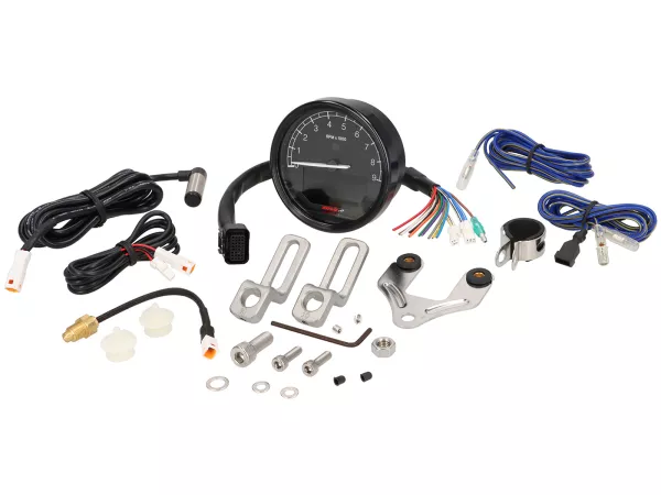 Speedometer / rev counter Km/h, MPH -KOSO D80 TNT-05 analogue- universal (Ø=80mm) Koso