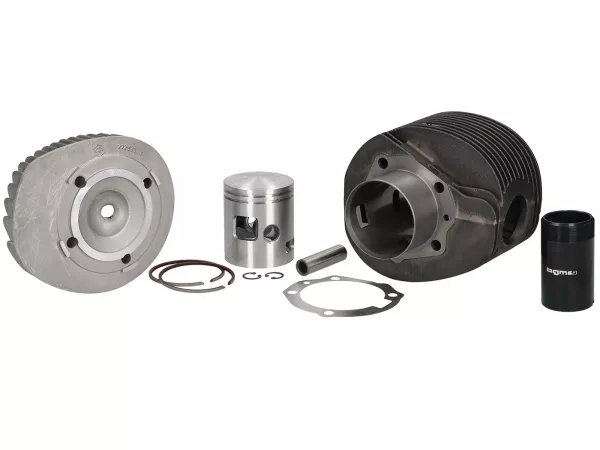 Set completo di cilindri (incl. testa e collettore di scarico) -BGM ORIGINAL 200 ccm 12hp- Vespa Rally 175 (VRD1T), Rally 180 (VSD1T) - per l'uso con scarico Rally200/PX200