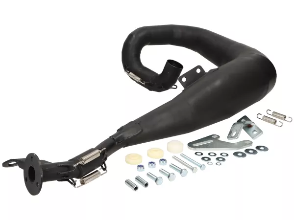 Knalpot -BGM PRO MZ30 Franspeed oleh Andy Francis Scooters- Lambretta Seri 1-2 - tanpa peredam suara - hitam - LI 125, LI 150 Seri 1 dan 2, TV 175 Seri 2