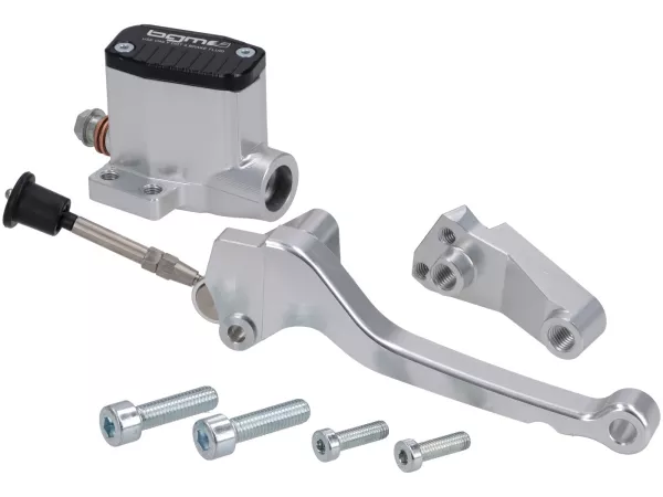 Bomba de freno delantera -BGM PRO SPORT- pistón Ø=11mm, CNC - Vespa PV, ET3, GT, GTR, Super, TS, Sprint, SS180, Rally- derecha, plata