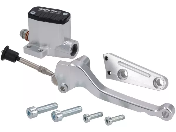 Bomba de freno delantera -BGM PRO SPORT- pistón Ø=11mm, CNC - Vespa PX- derecha, plata