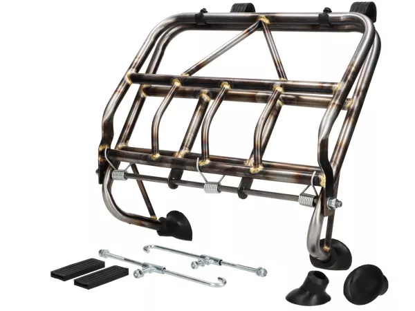 Portaequipajes delantero plegable -bgm PRO- Lambretta LI (Serie 2), TV 175 (Serie 2) - metal desnudo