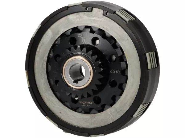 Clutch 23Z (62/63 )-BGM PRO Superstrong 2.0 Touring CR Ultralube - lining type Cosa2 (alloy 14mm/sintered)- 23 teeth for primary wheel BGM Pro 62/63Z (straight toothed) - Vespa PX, T5, Cosa, Sprint, Rally, GT/GTR, TS125, GL150, Super125 (VNC1 from Nr11001