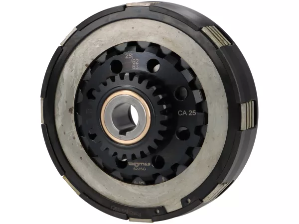 Clutch 25T (62/63) -BGM PRO Superstrong 2.0 Touring CR Ultralube - lining type Cosa2 (alloy 14mm/sintered)- 25 teeth for primary wheel BGM Pro 62/63T (straight toothed) - Vespa PX, T5, Cosa, Sprint, Rally, GT/GTR, TS125, GL150, Super125 (VNC1 from Nr11001